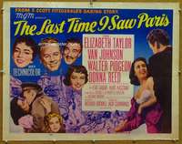f297 LAST TIME I SAW PARIS style A half-sheet movie poster '54 Liz Taylor