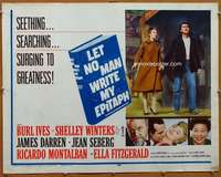 f302 LET NO MAN WRITE MY EPITAPH half-sheet movie poster '60 Burl Ives