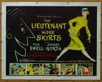 f303 LIEUTENANT WORE SKIRTS half-sheet movie poster '56 Sheree North