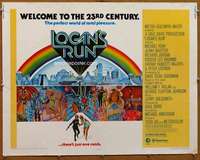 f308 LOGAN'S RUN half-sheet movie poster '76 Michael York, Jenny Agutter