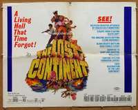 f310 LOST CONTINENT half-sheet movie poster '68 Hammer English sci-fi!