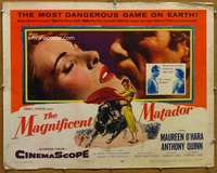 f313 MAGNIFICENT MATADOR half-sheet movie poster '55 Budd Boetticher