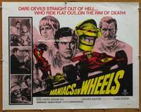 f325 MANIACS ON WHEELS half-sheet movie poster '70 Fomula One cars!