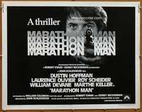 f326 MARATHON MAN half-sheet movie poster '76 Dustin Hoffman, Schlesinger