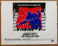 f389 PARALLAX VIEW half-sheet movie poster '74 Warren Beatty, cool image!