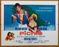 f401 PICNIC half-sheet movie poster R61 William Holden, sexy Kim Novak!
