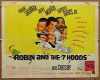 f423 ROBIN & THE 7 HOODS half-sheet movie poster '64 Sinatra, the Rat Pack