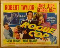 f426 ROGUE COP style B half-sheet movie poster '54 Taylor, sexy Janet Leigh!