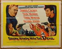 f442 SHAKE HANDS WITH THE DEVIL style A half-sheet movie poster '59 Cagney