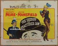 f446 SHERIFF OF FRACTURED JAW half-sheet movie poster '59 Jayne Mansfield