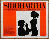 f448 SIDDHARTHA half-sheet movie poster '72 Hermann Hesse, Shashi Kapoor