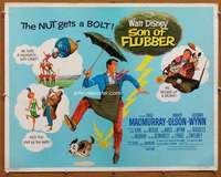 f458 SON OF FLUBBER half-sheet movie poster '63 Walt Disney, MacMurray