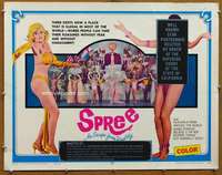 f459 SPREE half-sheet movie poster '67 Jayne Mansfield, Las Vegas!
