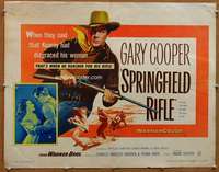 f460 SPRINGFIELD RIFLE half-sheet movie poster '52 Gary Cooper with gun!