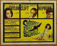 f473 SUDDENLY LAST SUMMER style A half-sheet movie poster '60 Liz Taylor
