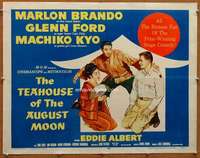 f479 TEAHOUSE OF THE AUGUST MOON style A half-sheet movie poster '56 Brando
