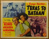 f023 TEXAS TO BATAAN half-sheet movie poster '42 The Range Busters!