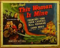 f488 THIS WOMAN IS MINE half-sheet movie poster '41 Franchot Tone