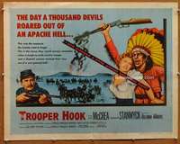 f501 TROOPER HOOK half-sheet movie poster '57 McCrea, Barbara Stanwyck