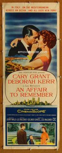 f553 AFFAIR TO REMEMBER insert movie poster '57 Cary Grant, Deb Kerr