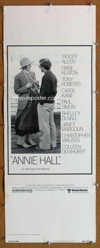f560 ANNIE HALL insert movie poster '77 Woody Allen, Diane Keaton