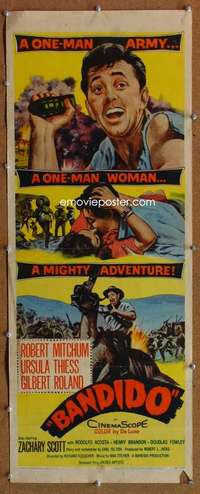 f569 BANDIDO insert movie poster '56 Robert Mitchum, Ursula Thiess