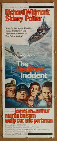 f575 BEDFORD INCIDENT insert movie poster '65 Widmark, Sidney Poitier