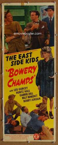 f593 BOWERY CHAMPS insert movie poster '44 East Side Kids, Gorcey