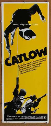 f610 CATLOW insert movie poster '71 Yul Brynner, Leonard Nimoy