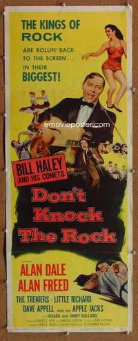 f639 DON'T KNOCK THE ROCK insert movie poster '57 Bill Haley & band!