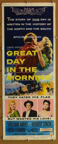 f664 GREAT DAY IN THE MORNING insert movie poster '56 Mayo, Stack