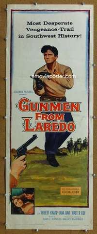 f667 GUNMEN FROM LAREDO insert movie poster '59 Robert Knapp, western!