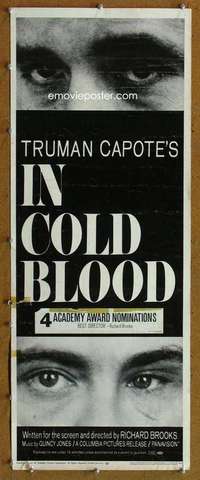 f698 IN COLD BLOOD insert movie poster '68 Robert Blake, Truman Capote
