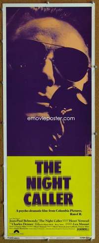 f769 NIGHT CALLER insert movie poster '75 Jean-Paul Belmondo