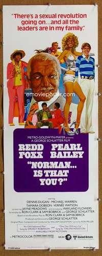 f775 NORMAN IS THAT YOU insert movie poster '76 Redd Foxx, Bailey