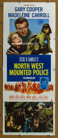f776 NORTH WEST MOUNTED POLICE insert movie poster R58 Cecil B DeMille