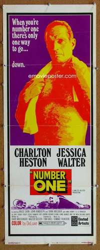 f778 NUMBER ONE insert movie poster '69 football, Charlton Heston