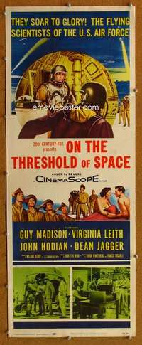 f788 ON THE THRESHOLD OF SPACE insert movie poster '56 Air Force!