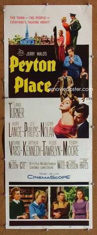 f801 PEYTON PLACE insert movie poster '58 Lana Turner, Lange