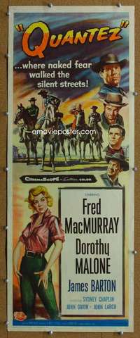 f823 QUANTEZ insert movie poster '57 Fred MacMurray, Dorothy Malone