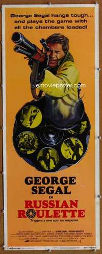 f845 RUSSIAN ROULETTE insert movie poster '75 George Segal, Raines