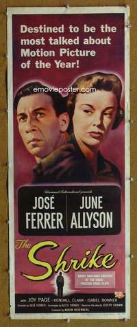 f869 SHRIKE insert movie poster '55 Jose Ferrer, June Allyson, Kramm