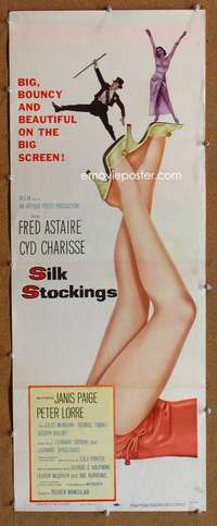 f873 SILK STOCKINGS insert movie poster '57 Fred Astaire, Cyd Charisse