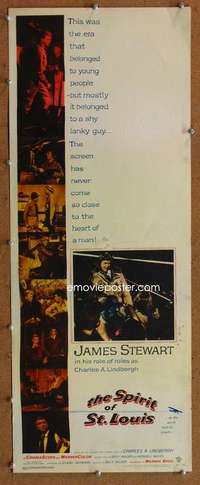 f884 SPIRIT OF ST LOUIS insert movie poster '57 Jimmy Stewart, Wilder