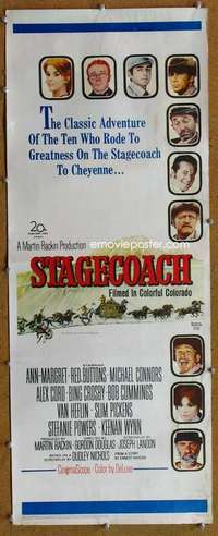 f885 STAGECOACH insert movie poster '66 Norman Rockwell artwork!