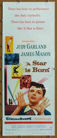f003 STAR IS BORN insert movie poster '54 Judy Garland, James Mason