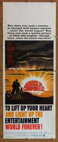 f902 SUNRISE AT CAMPOBELLO insert movie poster '60 Bellamy, Garson