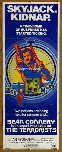 f914 TERRORISTS insert movie poster '75 Sean Connery, Tanenbaum art!