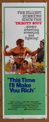 f920 THIS TIME I'LL MAKE YOU RICH insert movie poster '75 Tony Sabato