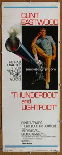 f924 THUNDERBOLT & LIGHTFOOT style C insert movie poster '74 Eastwood